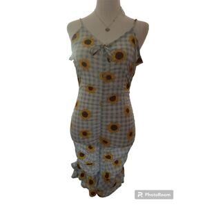 NWT Derek Heart ‎ Women's  Small floral Check Open Bodycon Dress